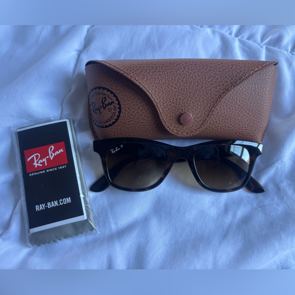 Ray-Ban Tortoise Shell Sunglasses with Case